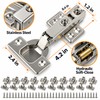 10-Pack Stainless Steel Soft-Close Cabinet Hinges – Concealed Hydraulic Damper
