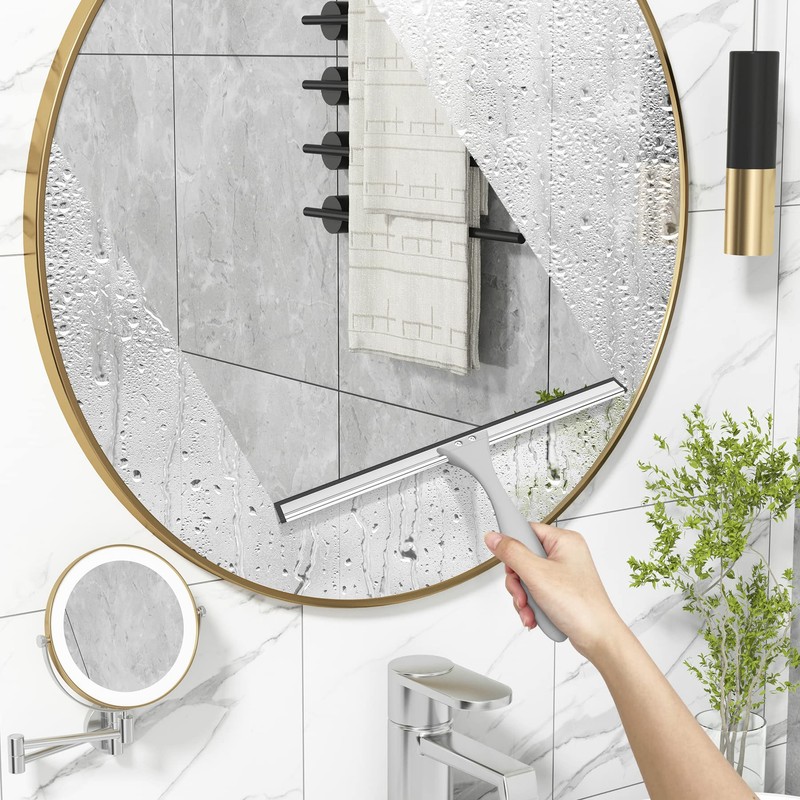 AmazerBath Squeegee for Shower Glass Doors - All-Purpose Squeegee with