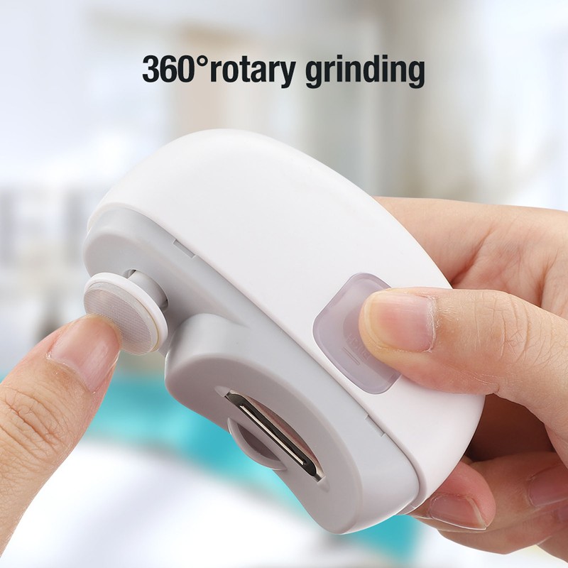 Electric Nail Clipper Multifunctional Fingernail Trimmer Automatic Nail Polisher for