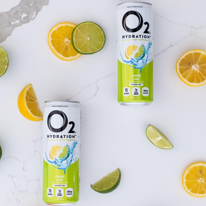O2 Lemon Lime Post Workout Recovery Drink - Powerful Electrolyte