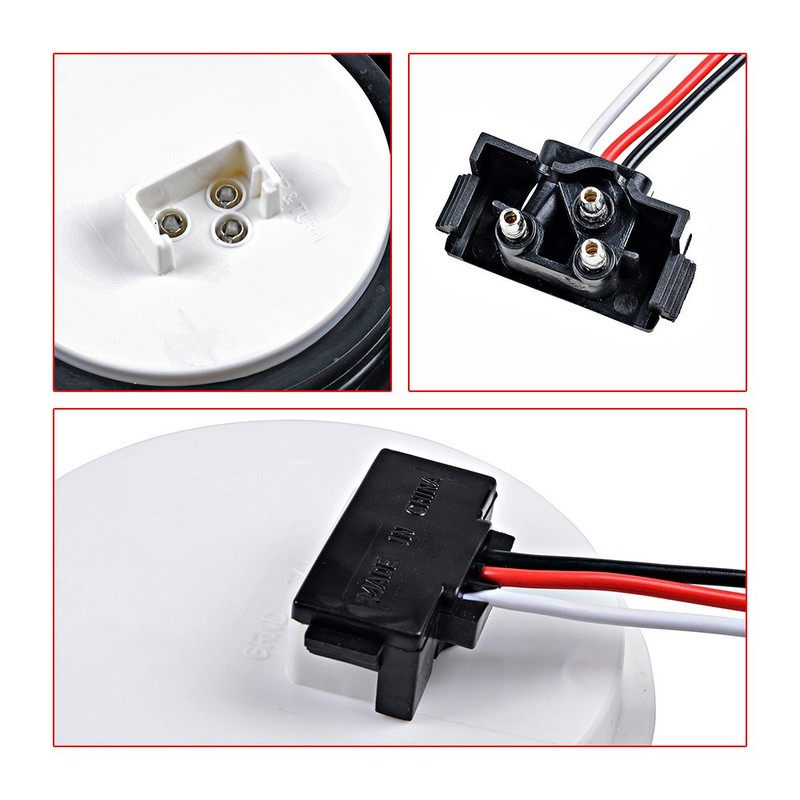 Anzios 2pcs Clear Lens Red Light 4" Round 12-LED Truck