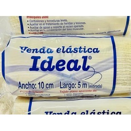 Venda Elástica de 10 cm X 5 m, Paquete de 10 Piezas, Vendas Médicas para Primeros Auxilios, Cinta para Vendaje y Soporte de Alta Elasticidad