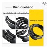 Candado Cadena Gomia Negro 1.2m Combinación Para Bicicleta Moto VRVALUE