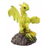 Fantasy Green Thumb Yellow Starfruit Dragon Statue Fairy Garden Collectible