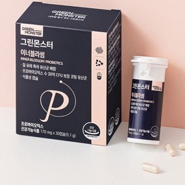 그린몬스터 질 유래 유산균 이너블라썸 CFU 30억 비건 캡슐 5.1g 5.1g 1개 5. Green Monster Probiotic Inner Blossom CFU 3 billion Vegan Capsule 5.1g 1 piece 5.