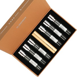 Al Haramain Discovery Collection - Amber Oud for Unisex Adult - 6 Pc Mini Gift Set 0.33oz Amber Oud,Perfume Atomiser