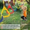 Cateam Ninja Slackline Accessories – Multicolor Triangle Gymnastic Rings Set