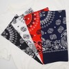 Trifong Bandana, 100% Cotton, Cashew Nut Pattern, Paisley Handkerchief, Unisex,