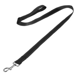 Heclia 4FT Black Strong Dog Leash with Double Handle Dog Leash Strong Reflective Control Leashes for Dogs No Pull for Medium Small Dogs No Tangle Training Leashes Night Safety Walking Leading