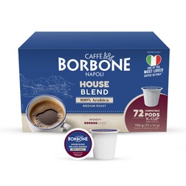 Caffe Borbone House Blend Coffee (72 Count) – Medium Roast, 100% Arabica, Roasted in Italy with Rich and Smooth Taste – Single Serve Coffee Pods Compatible with K-Cup Brewers