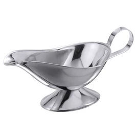 Stainless steel sauce boat with foot 0.45 l