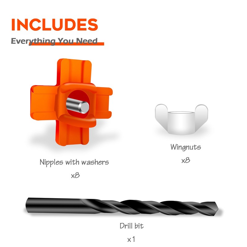Eggluuz Chicken Waterer Nipple Horizontal Side Mount Automatic Nipples Drinker
