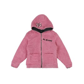 Bioworld My Melody & Kuromi Long Sleeve Pink & Gray Reversible Adult Hooded Sweatshirt-XL