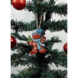 Unbranded Gingerbread Man Christmas Ornament Holiday Tree Decor Stripes Snowflake Stars