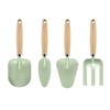 4pcs Garden Shovel Multipurpose Efficient Cartoon Wood Handle Digging Shovel
