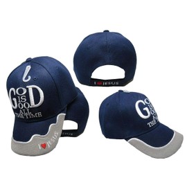 Trade Winds God is Good All The Time Christian Jesus Dark Blue Embroidered Cap CAP822 Hat