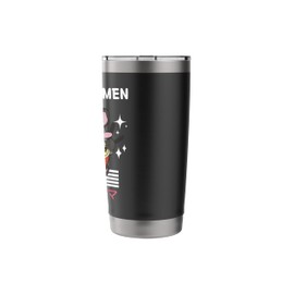 I Love Ramen Cute Kawaii Raccoon Eats Ramen Japanese Anime Stainless Steel Insulated Tumbler