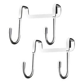 Homiladi Over Door Hooks 2PCS Stainless Steel Kitchen Hook | Multipurpose Cupboard Hooks for Hanging | Tea Towel Holders & Shower Hook | Heavy Duty for Bathrooms Kitchen Cabinet Wardrobe
