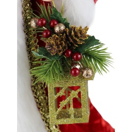 Windy Hill Collection Ethnic Traditional Red, White, Gold 16" Inch African American Santa Claus Christmas Figurine Figure Decoration 16822MA