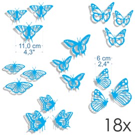 Imgge.com Anti Collision Glass Door Stickers (18 Detailed Butterflies) - Avoid Bird Shocks or People On The Panes