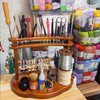 Wooden Yarn Holder for Knitting & Crochet, Horizontal Yarn Spindle