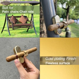 Magnetic Cigar Holder for Golf Cart, Sturdy Aluminum Cigar Holder,Fits 30-60 Ring, Ultimate Golf Accessory.