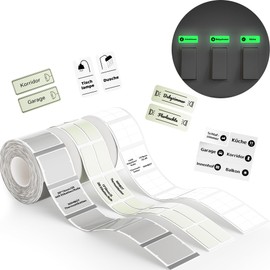 NIIMBOT Switch Sticker for B1 B21 B31 B3S K3 Label Printer, 15x8/2L 3R White, 13 x 35/2L Luminous, 30 x 15/2R Transparent, 3 Rolls Thermal Label Tape