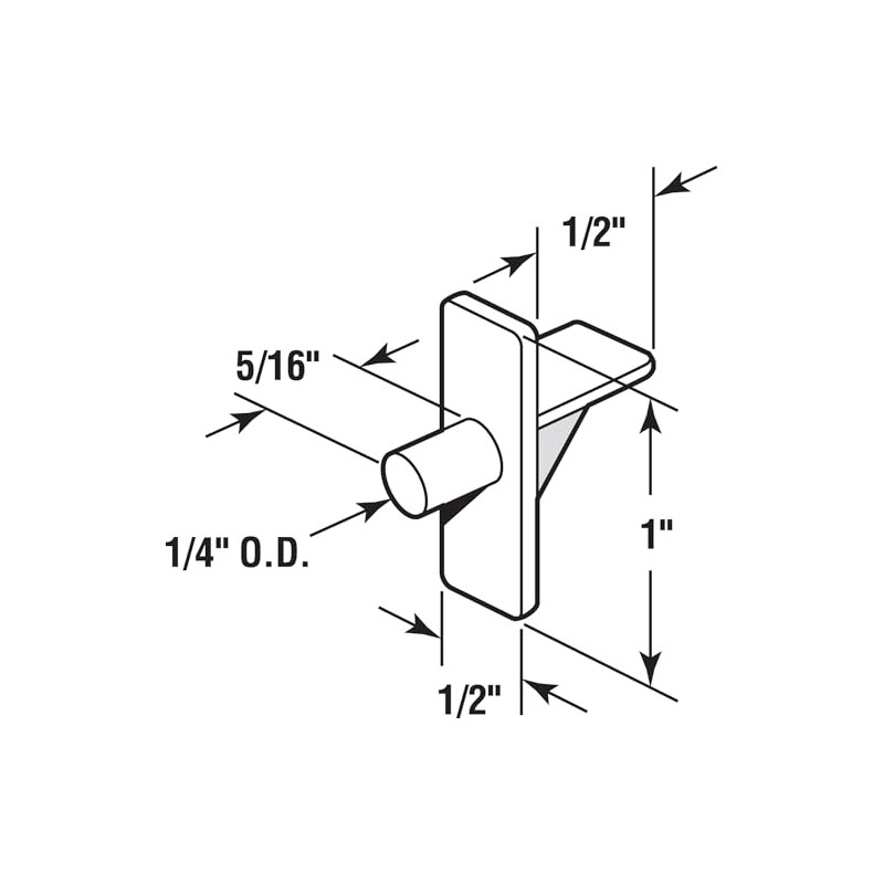 Prime-Line U 10136 1/4 In., Clear Plastic, Shelf Support Peg