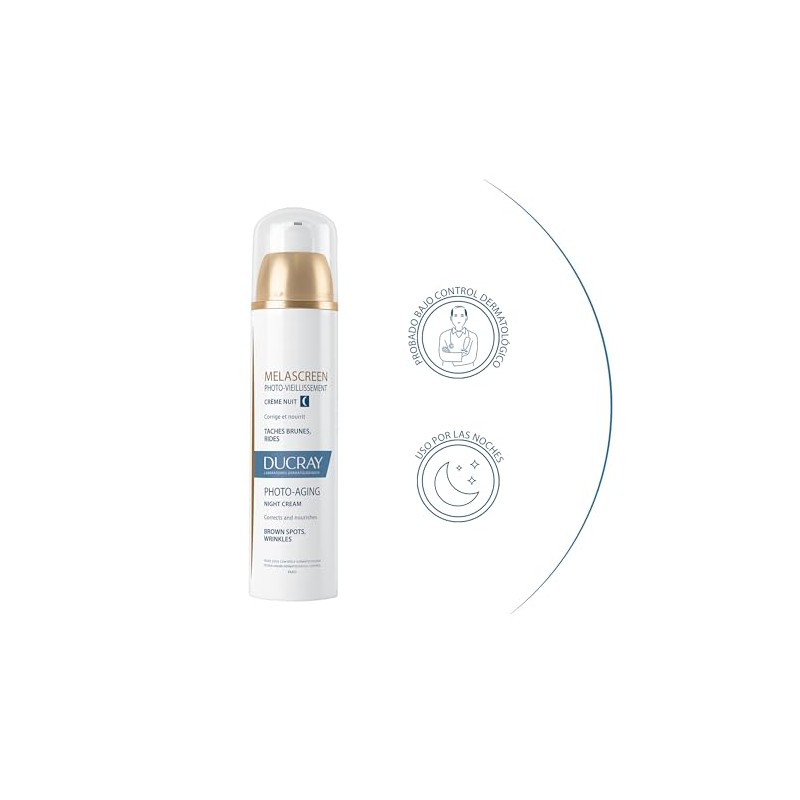 Ducray Melascreen Crema Facial de Noche Antimanchas, 50ml