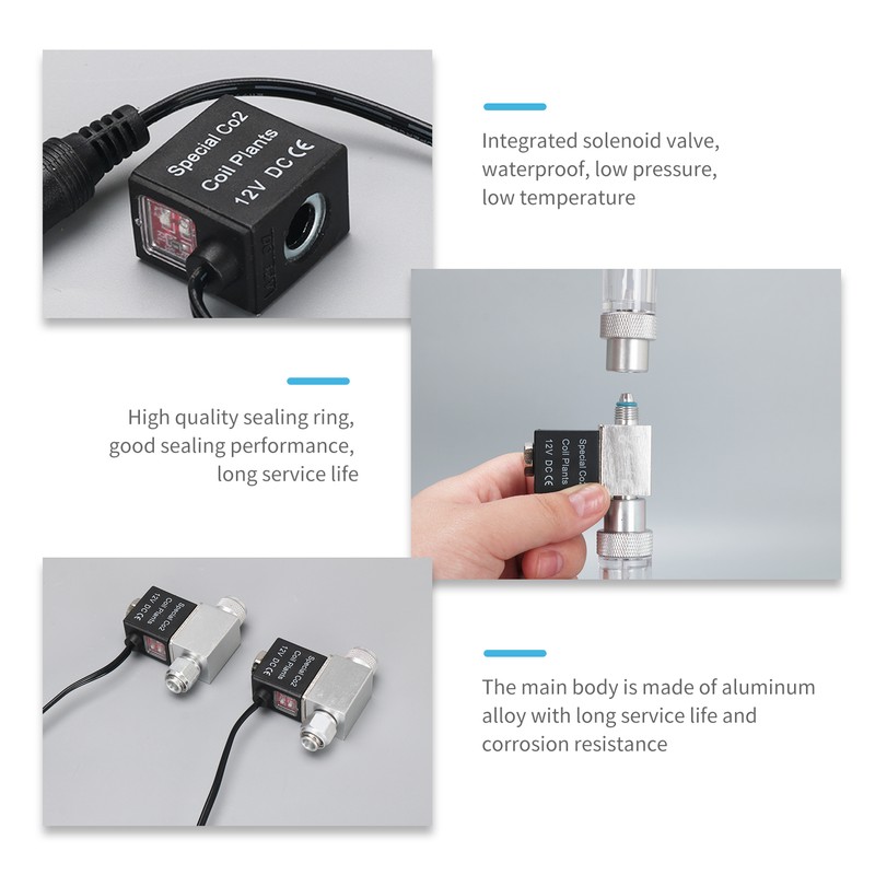 Solenoid Valve for Aquarium CO2 System Regulator DC 12V Output