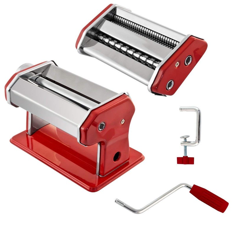 GOURMEX Stainless Steel Manual Pasta Maker Machine | With Adjustable