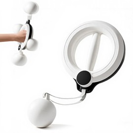 Arm Trainer for Men and Women,Arm Exercise Equipment,360° Hand Fitness Hoop,Forearm Trainer,Chest Exerciser,Home Workout Equipment and Gym Exercise Ring,Suit for Fitness Lovers and Family (White)