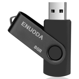 8GB Flash Drive ENUODA 1 Pack Thumb Drive 8GB USB 2.0 Memory Stick Jump Drive Pen Drive for File Storage and Data Transfer (Black)
