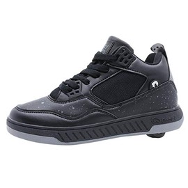 Beppi Roller Sneakers for Girls & Boys –Skate Shoes with Wheels Black/Grey, Size 4.5