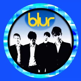 BLUR BAND TWO RHINESTONES KEYCHAINS