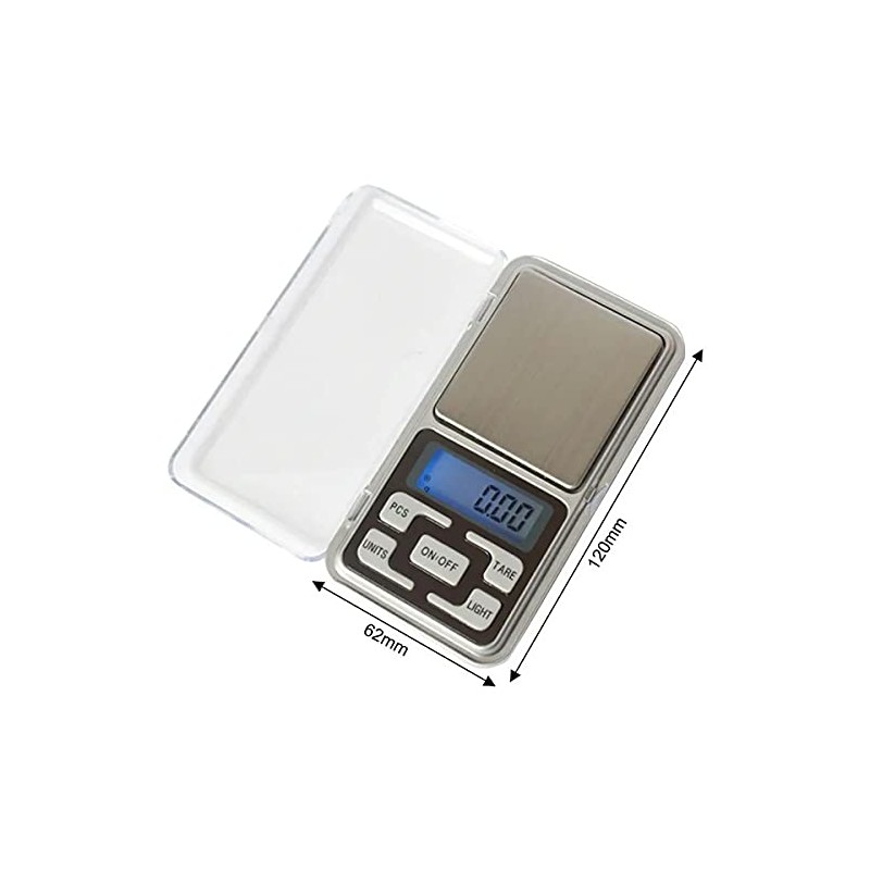 Bascula Digital Portátil Gramera 0.01g a 200g sensor de precisión