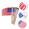 Kisangel 40pcs Small Usa Stick Flags Mini American Flags for