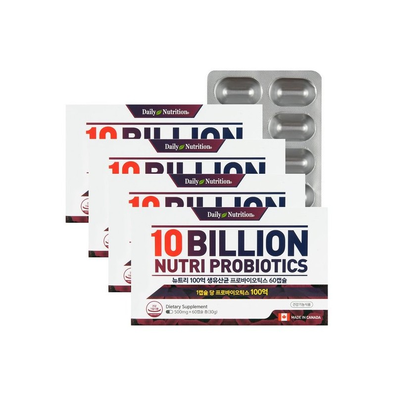 Daily Nutrition (60 Capsules x 4 Boxes) Nutri Live Probiotics