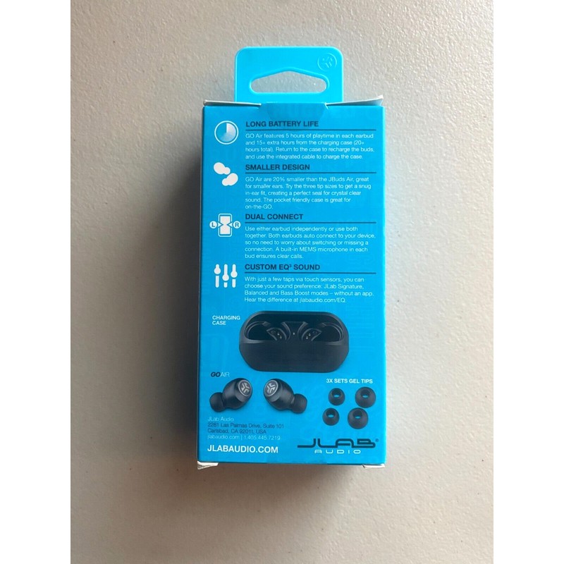 about the condition JLab Go Air True Wireless Earbuds Bluetooth