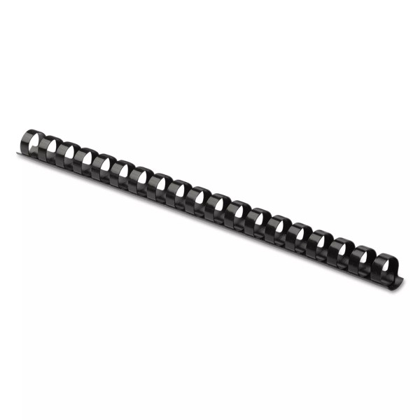 Fellowes Plastic Comb Bindings 3/8" Diameter 55 Sheet Capacity Black
