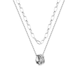 Inateannal Boho Silver Feather Necklace Petite Long Leaf Pendant Necklace Chain Gypsy Y Necklace Jewellery for Women Girls, Zinc, No Gemstone