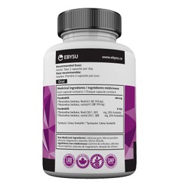 EBYSU Forskolin Extract – Helps Support Cardiovascular Health - 90 Capsules Supplement for Women and Men - 45 Day Supply