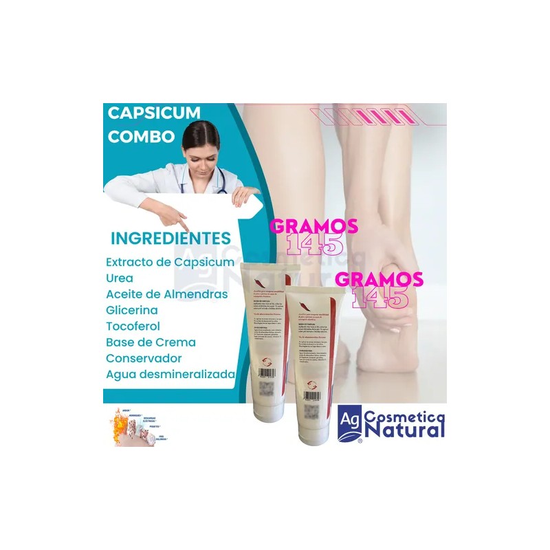 Pack 2 Cremas Para Neuropatia Diabetica Capsicum Para Ardor