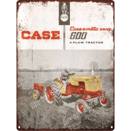 Case 600 4 Plow Tractor Caseomatic Farm Farming Sign 9x12 60825
