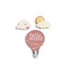 Demdaco Embellish Your Story Hello World Baby Magnets-Set of 3,
