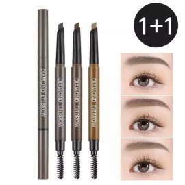 Liru Cosmetics [리르화장품]2개 다이아몬드 오각 아이브로우 [Le Rire Cosmetics] 2 Diamond Pentagonal Eyebrow Pencils [Color Selection Dia_Gray Brown]