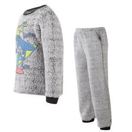 A2Z 4 Kids Girls Boys Pyjamas Dinosaur 2 Piece Sleepwear Lounge Suit - PJS 276 Grey 5-6