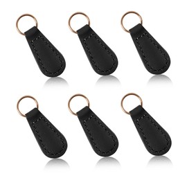 Deoward Zipper Pull Replacement PU Leather Zipper Tag Fixer Pull Repair for Backpacks, Jackets, Luggage, Purses, Suitcases, Handbags (6 PCS)