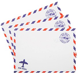 heizi Envelopes, Stylish, Air Mail, 30 Pieces, Postcards, Letters, Weddings, Invitations, Western Type 1, Western Type 2, Antique Style (White)