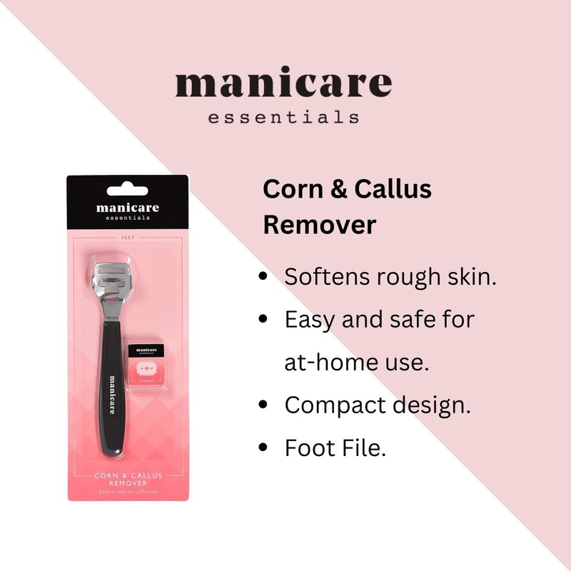 Manicare Corn And Callus Remover, Pedicure Tool For Safely Removing